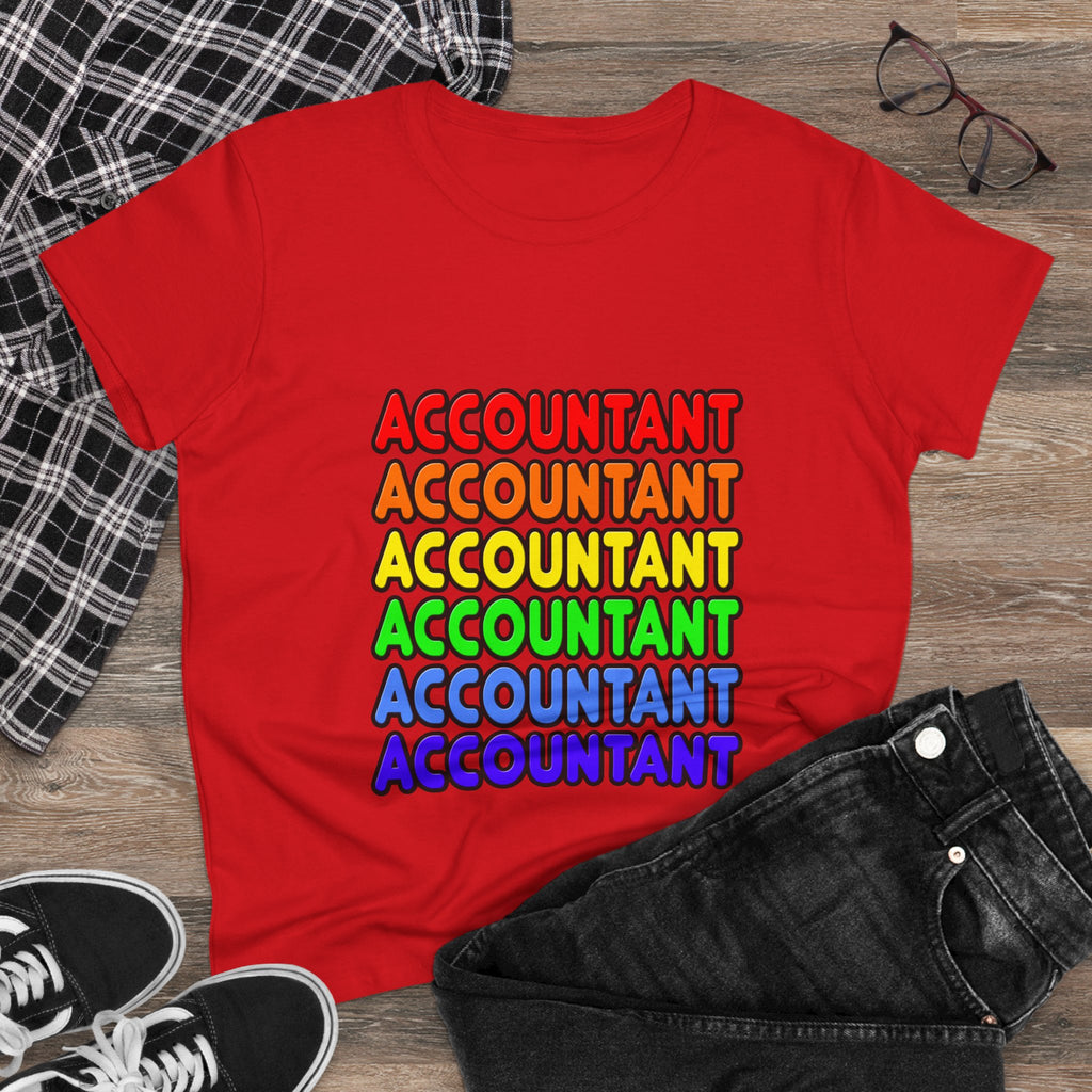 Rainbow Accountant - Women's Midweight Cotton Tee