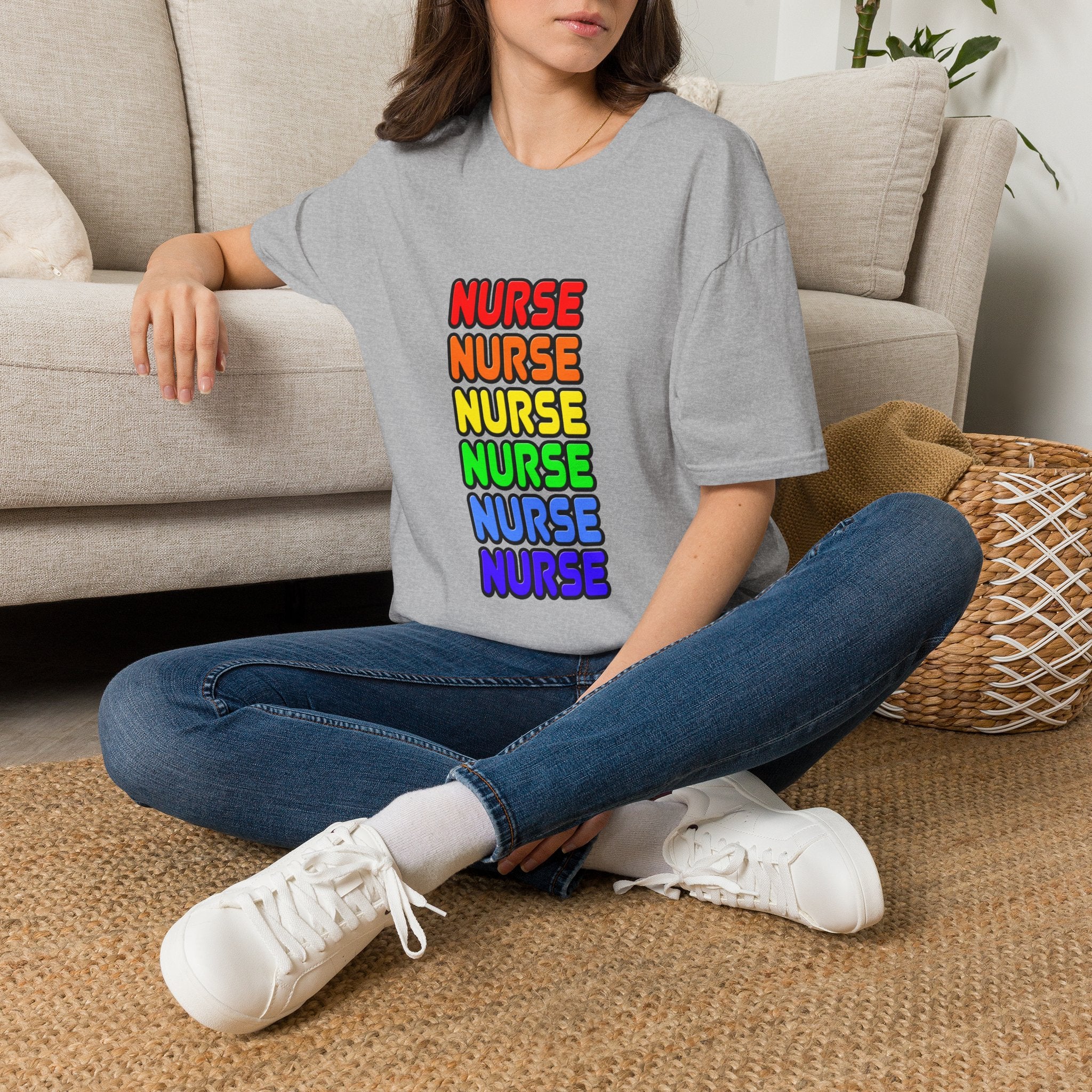 Rainbow Nurse - Unisex Softstyle T-Shirt