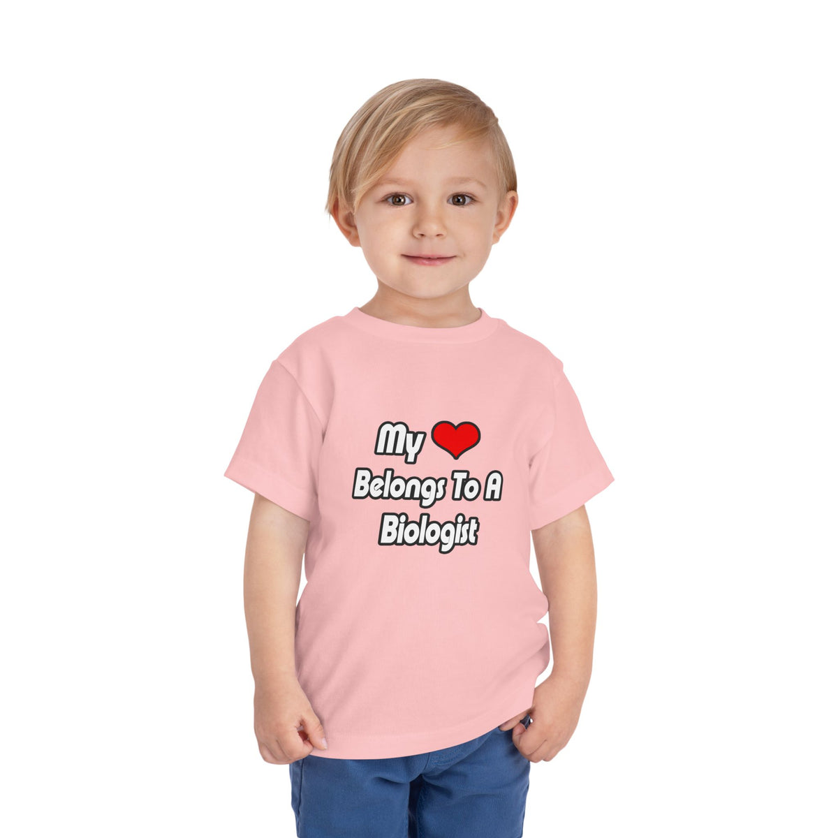 My Heart Belongs To A Biologist - Toddler Short Sleeve Tee