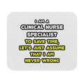 Funny Clinical Nurse Specialist T Shirts and Gifts - Mouse Pad (Rectangle)