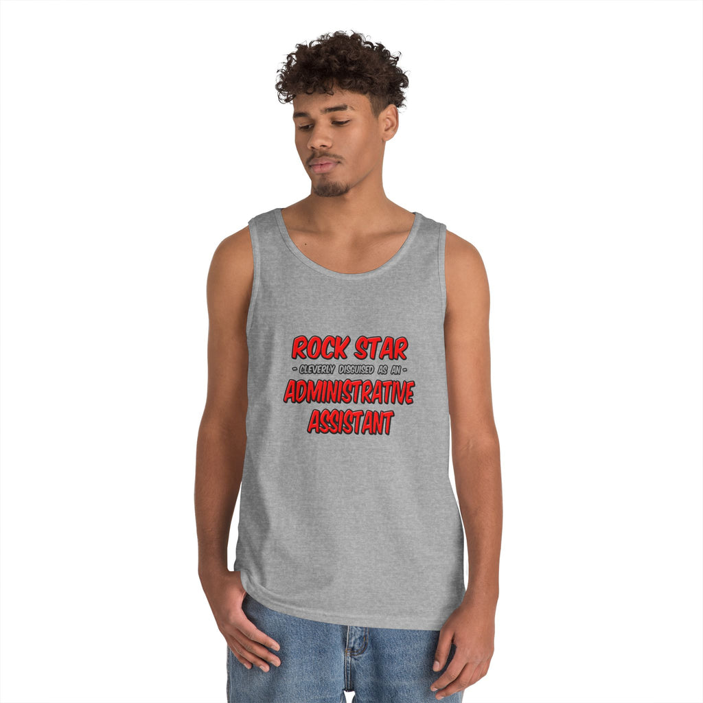 Rock Star...Administrative Assistant - Unisex Heavy Cotton Tank Top