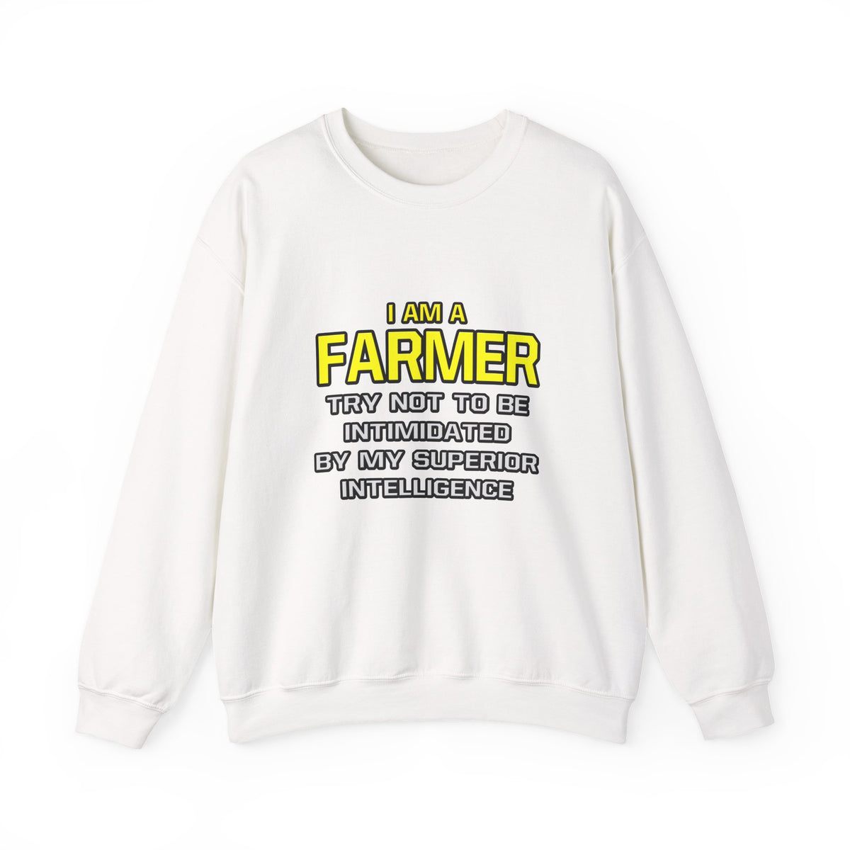 Farmer...Superior Intelligence - Unisex Heavy Blend™ Crewneck Sweatshirt