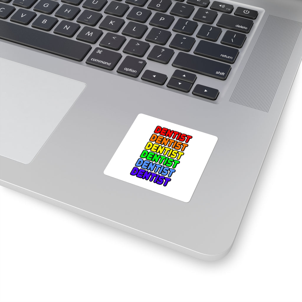Rainbow Dentist - Square Stickers