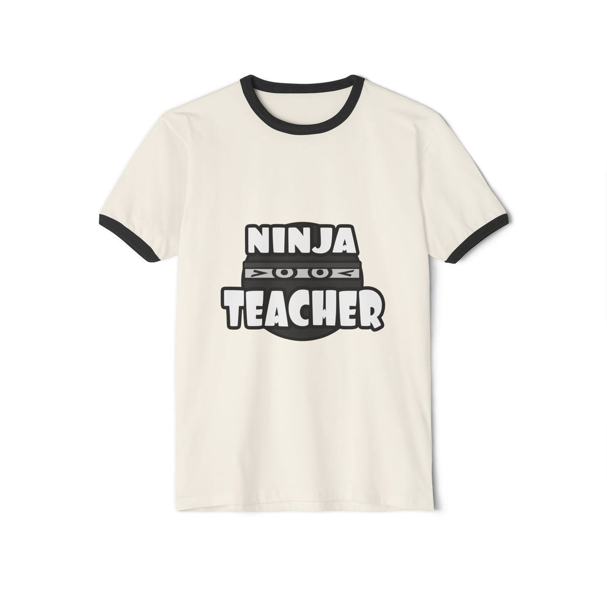 Ninja Teacher - Unisex Cotton Ringer T-Shirt