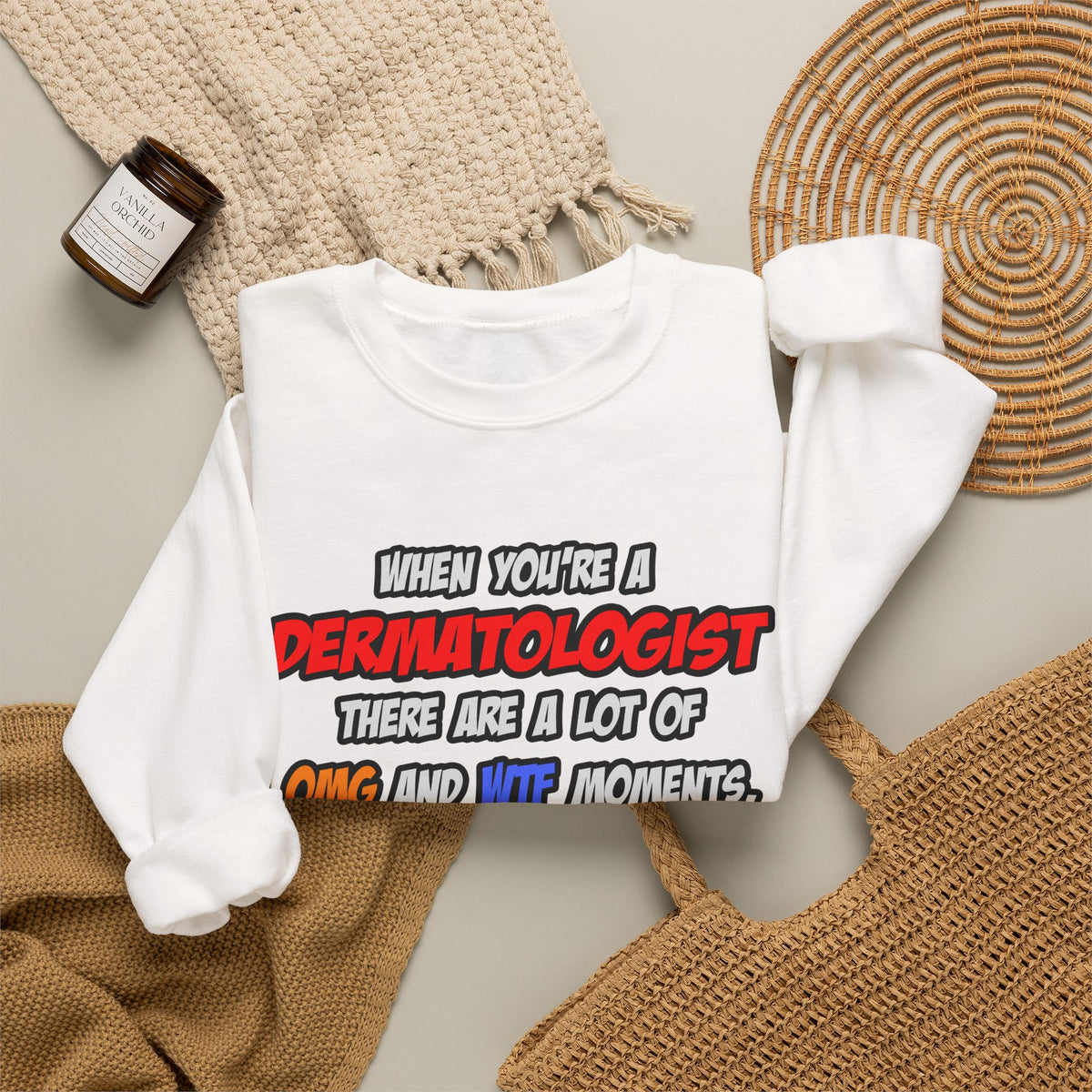 Dermatologist .. OMG WTF LOL - Unisex Heavy Blend™ Crewneck Sweatshirt