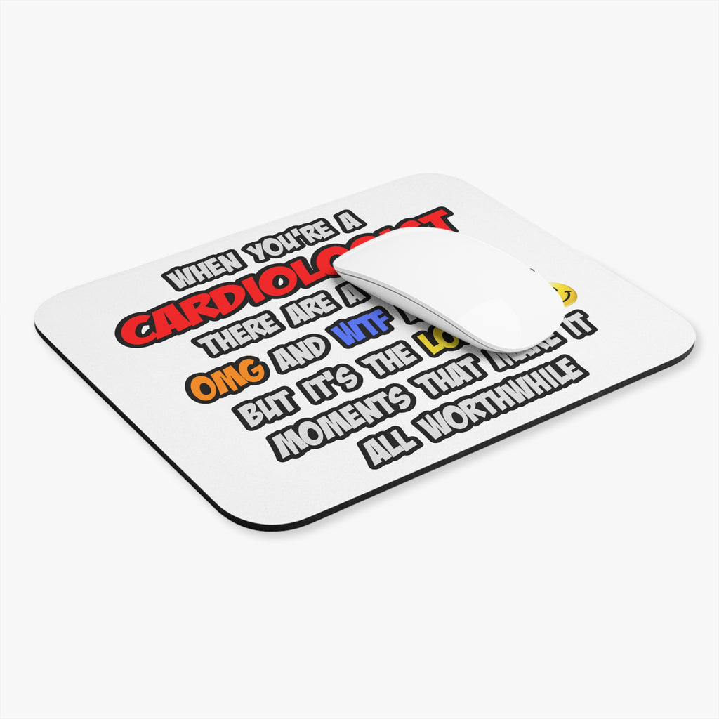 Cardiologist .. OMG WTF LOL - Mouse Pad (Rectangle)