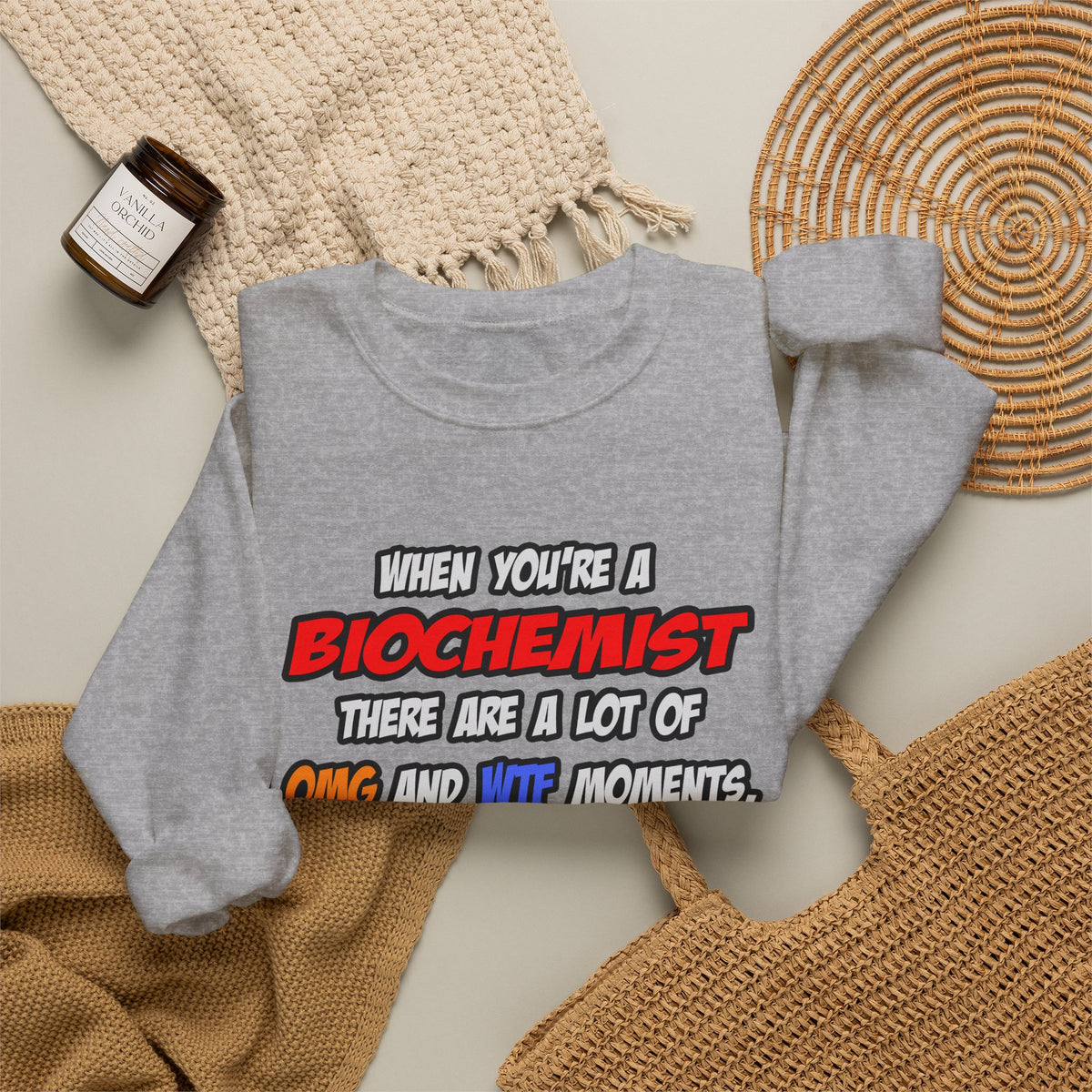 Biochemist .. OMG WTF LOL - Unisex Heavy Blend™ Crewneck Sweatshirt