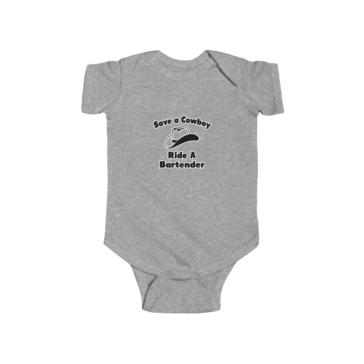 Save a Cowboy .... Ride a Bartender - Infant Fine Jersey Bodysuit