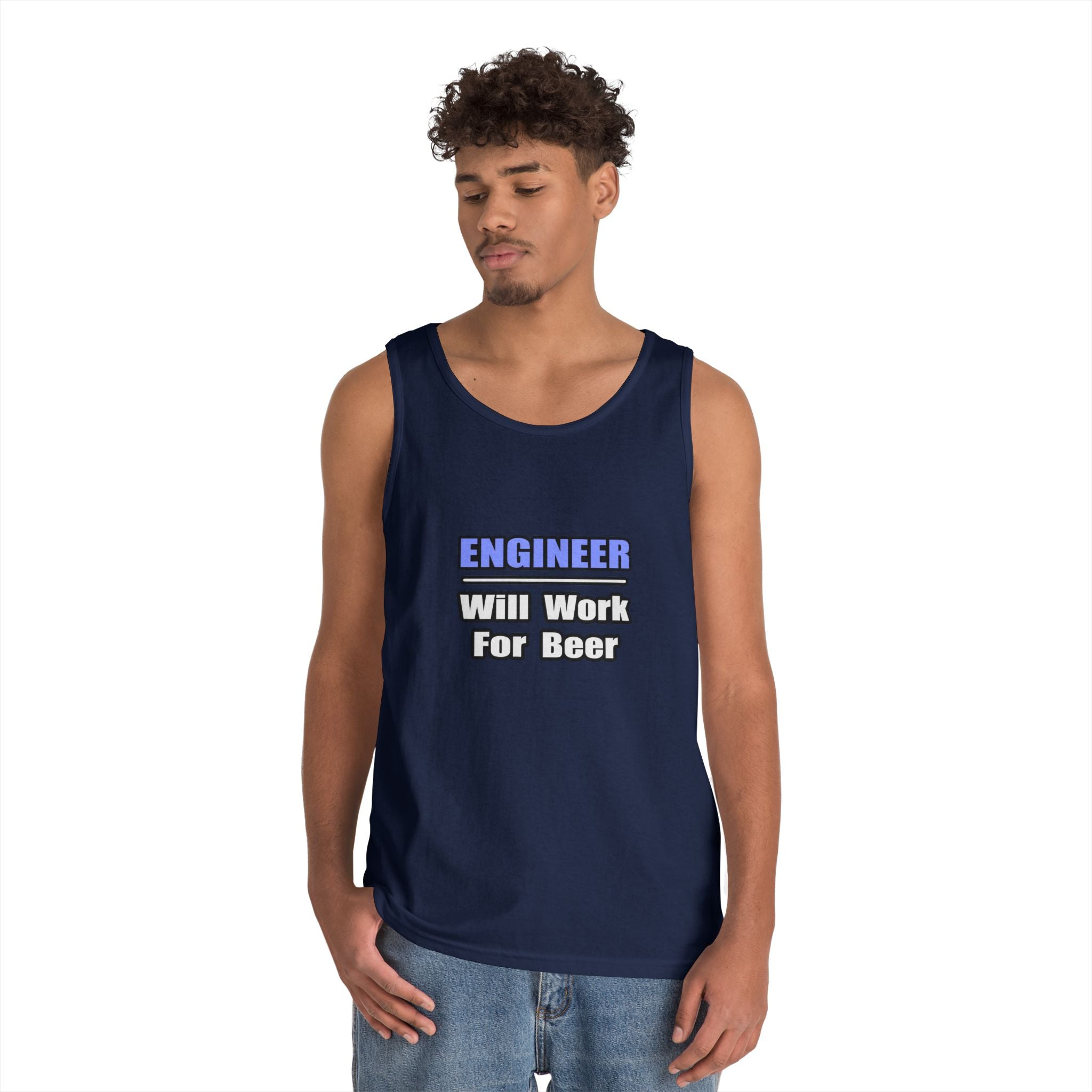 Engineer...Will Work For Beer - Unisex Heavy Cotton Tank Top