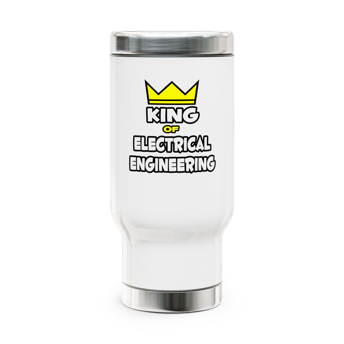 King of Electrical Engineering - Stainless Steel Travel Mug with Handle, 14oz