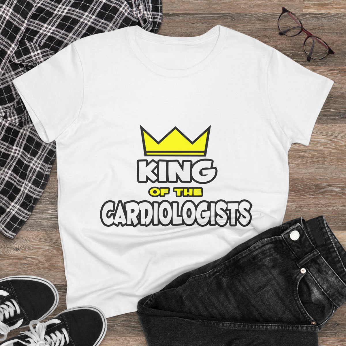 King of the Cardiologists - Women's Midweight Cotton Tee