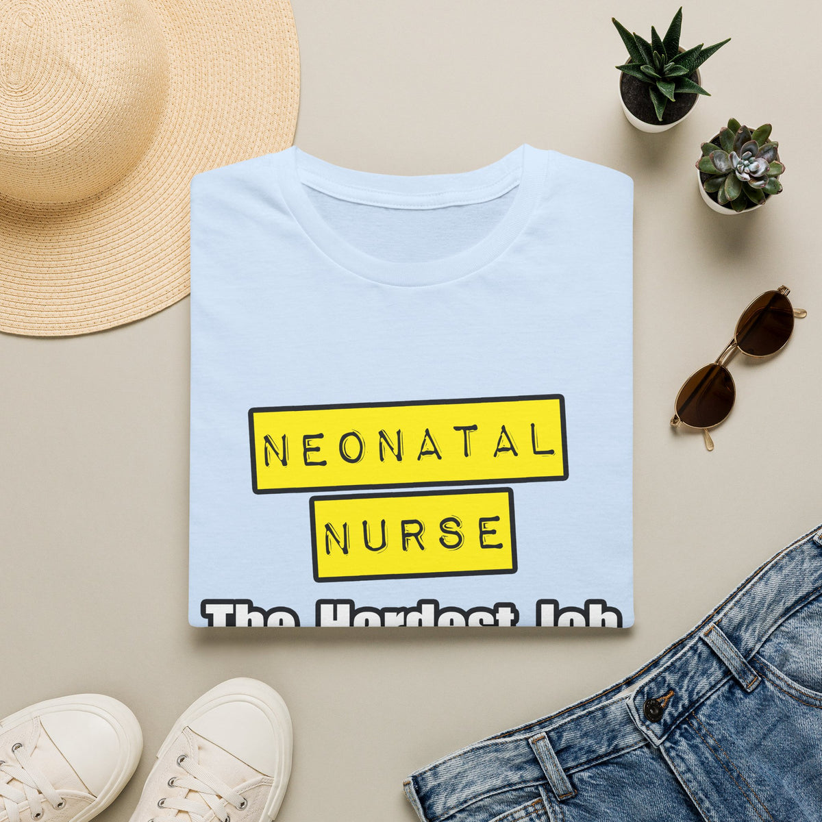 Neonatal Nurse...Hardest Job You'll Ever Love - Unisex Softstyle T-Shirt