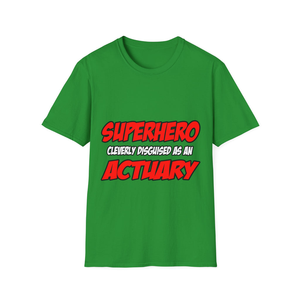 Superhero...Actuary - Unisex Softstyle T-Shirt