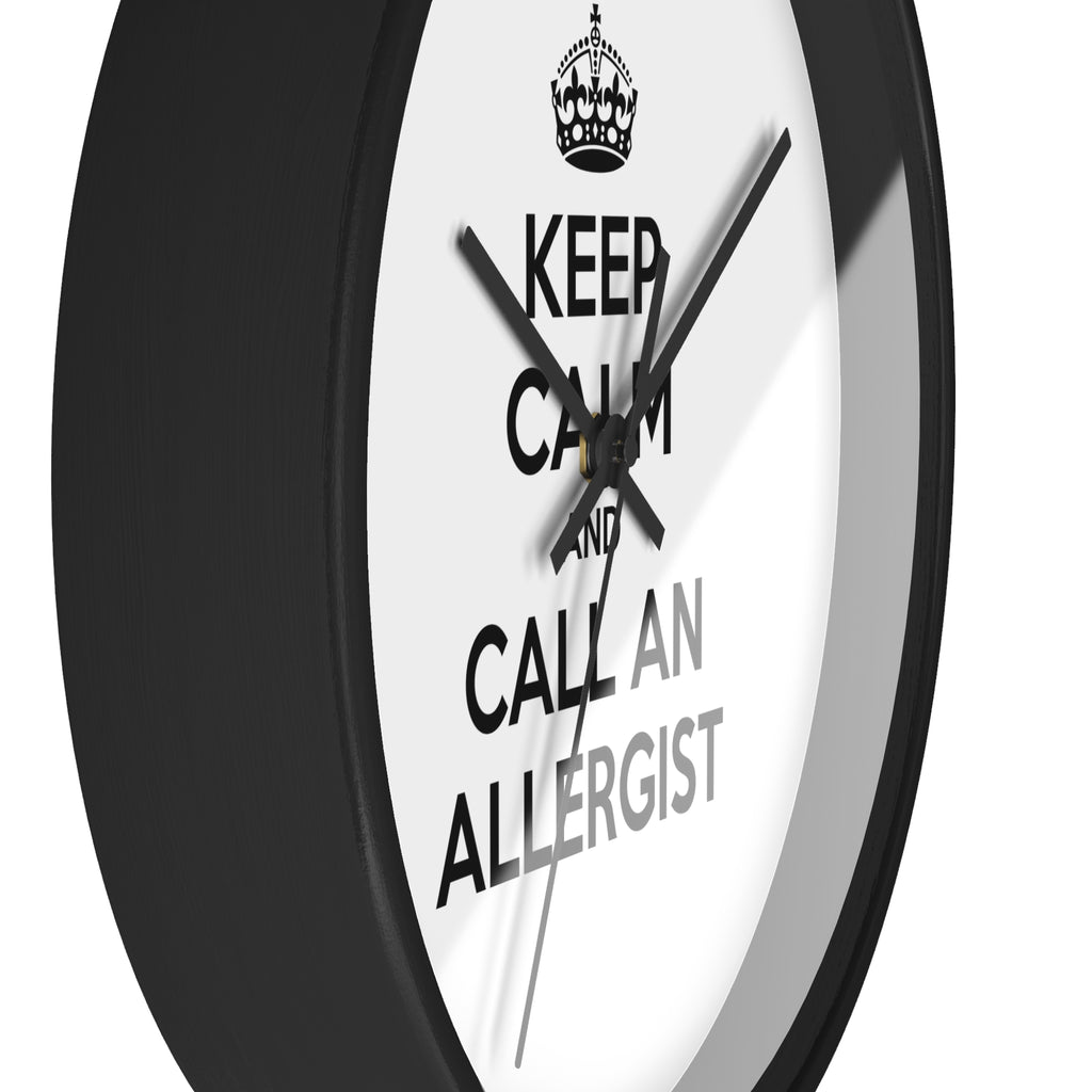 Keep Calm and Call an Allergist - Wall Clock