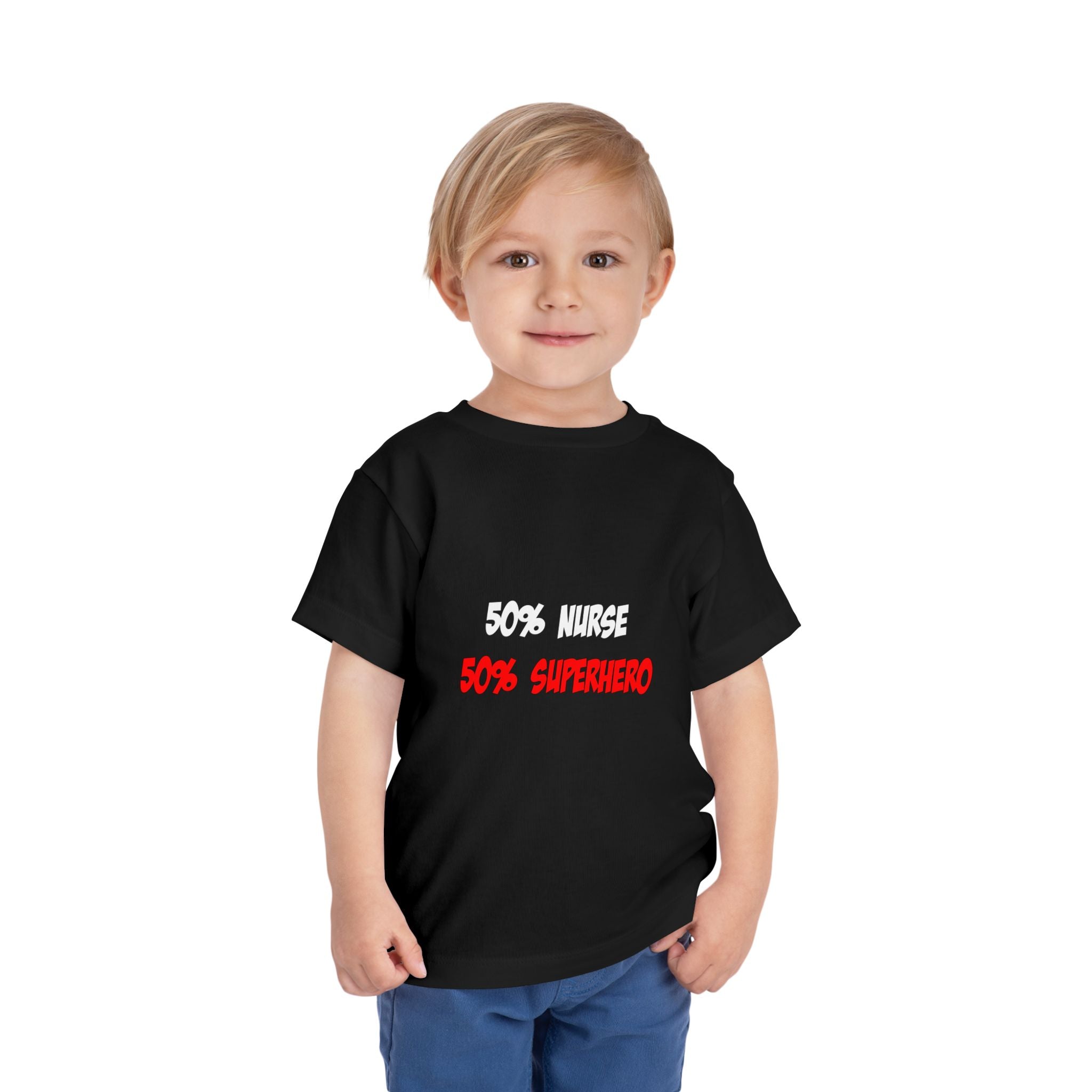 Half Nurse...Half Superhero - Toddler Short Sleeve Tee