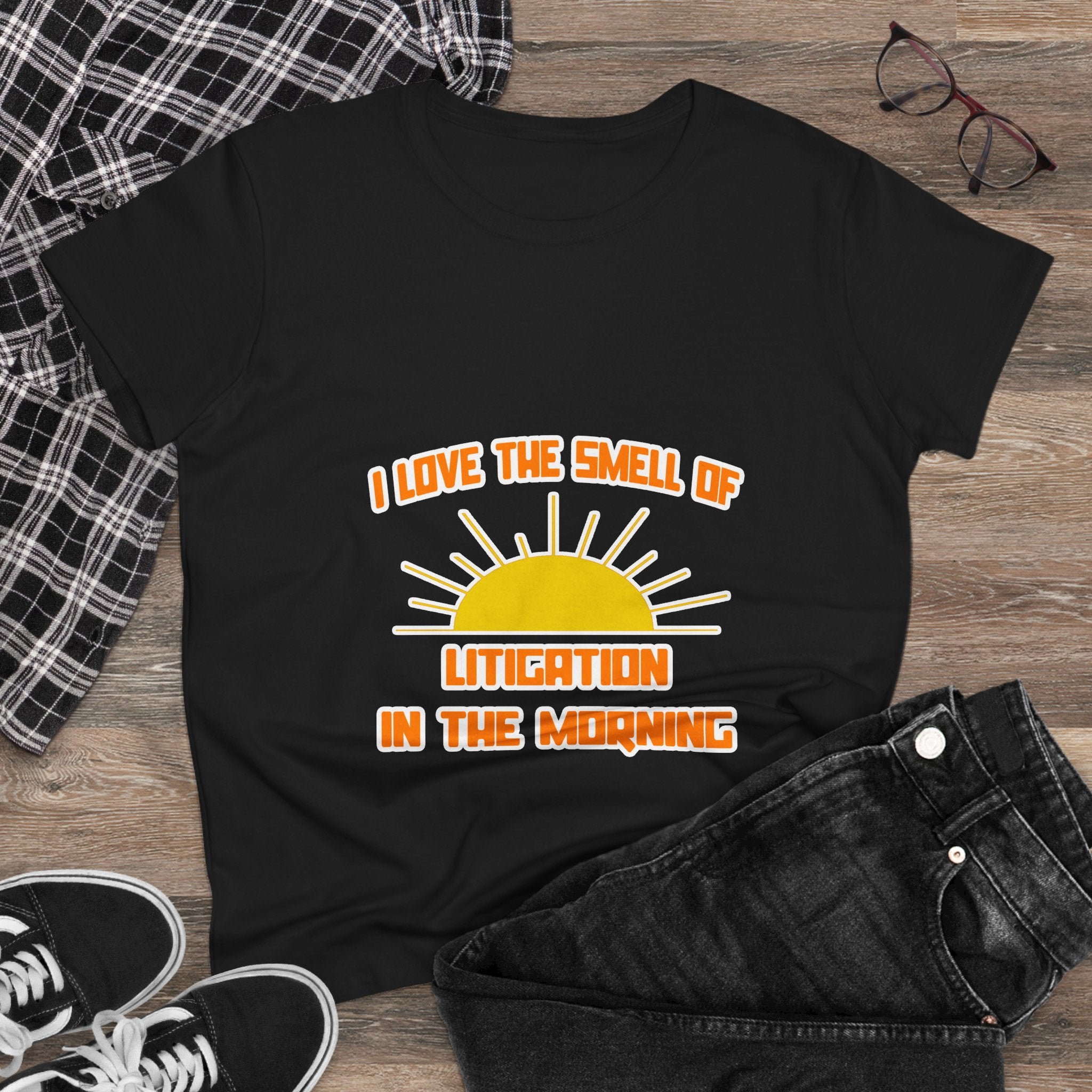 Smell of Litigation in the Morning - Women's Midweight Cotton Tee