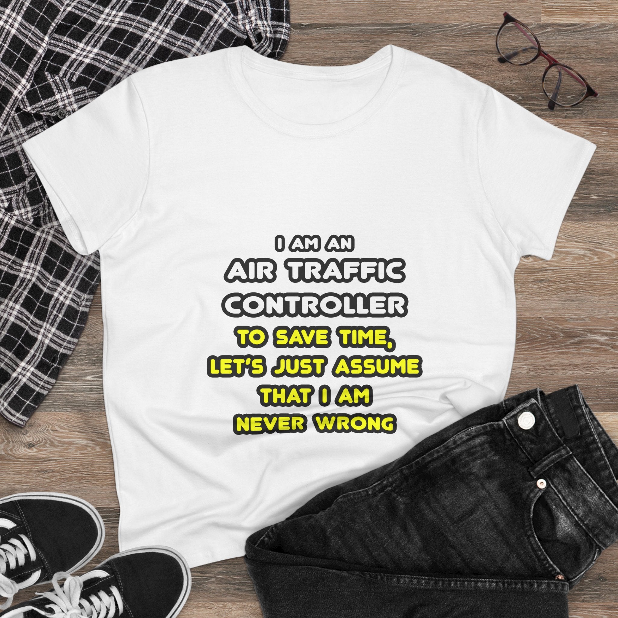 Funny Air Traffic Controller T Shirts - Women's Midweight Cotton Tee