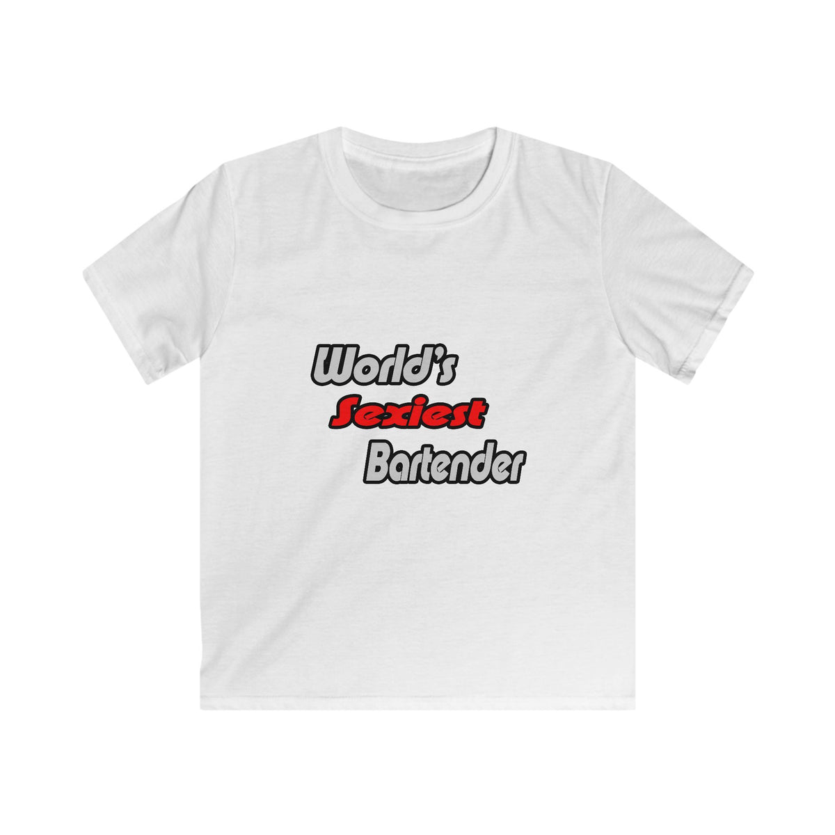 World's Sexiest Bartender - Kids Softstyle Tee