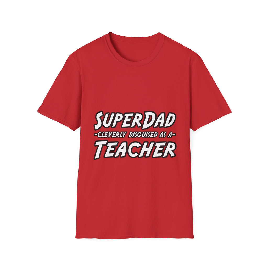 superdad dark teacher - Unisex Softstyle T-Shirt