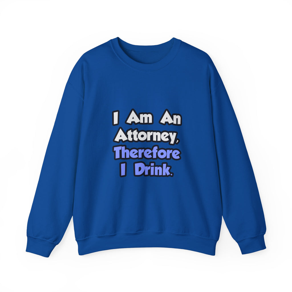 I Am An Attorney, Therefore I Drink - Unisex Heavy Blend™ Crewneck Sweatshirt
