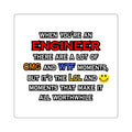 Engineer ... OMG WTF LOL - Square Stickers