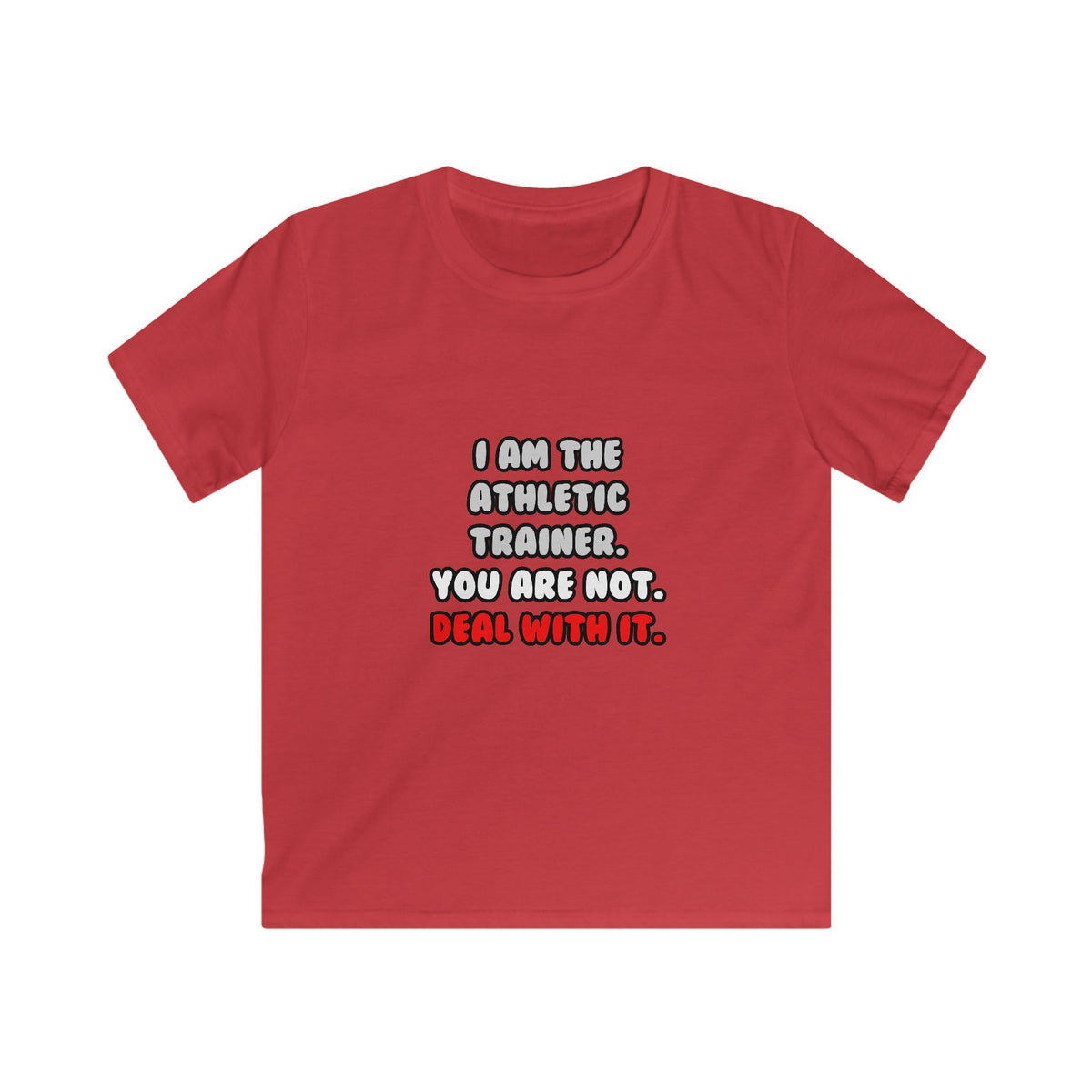 Deal With It ... Funny Athletic Trainer - Kids Softstyle Tee