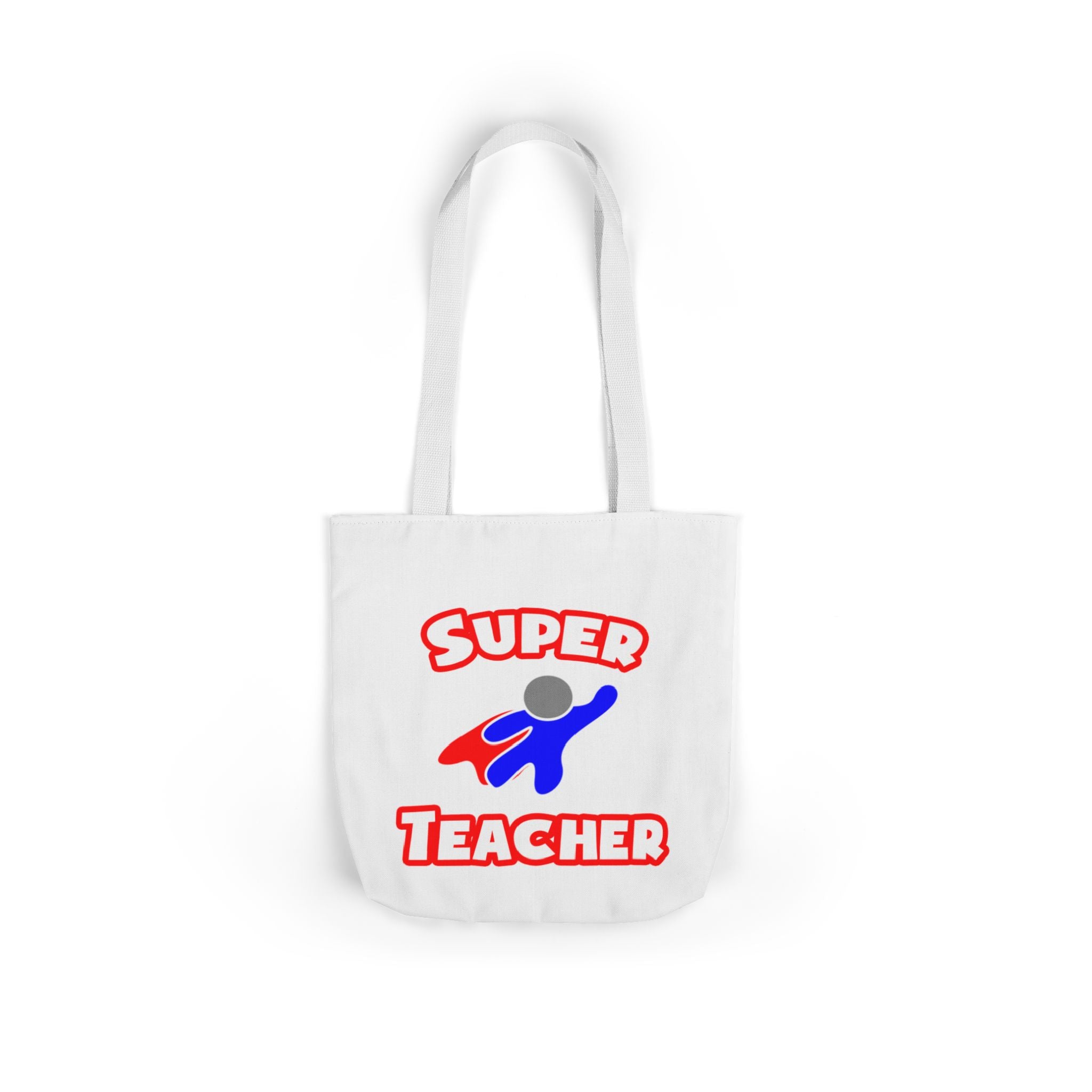 Super Teacher - Canvas Tote Bag, 5-Color Straps