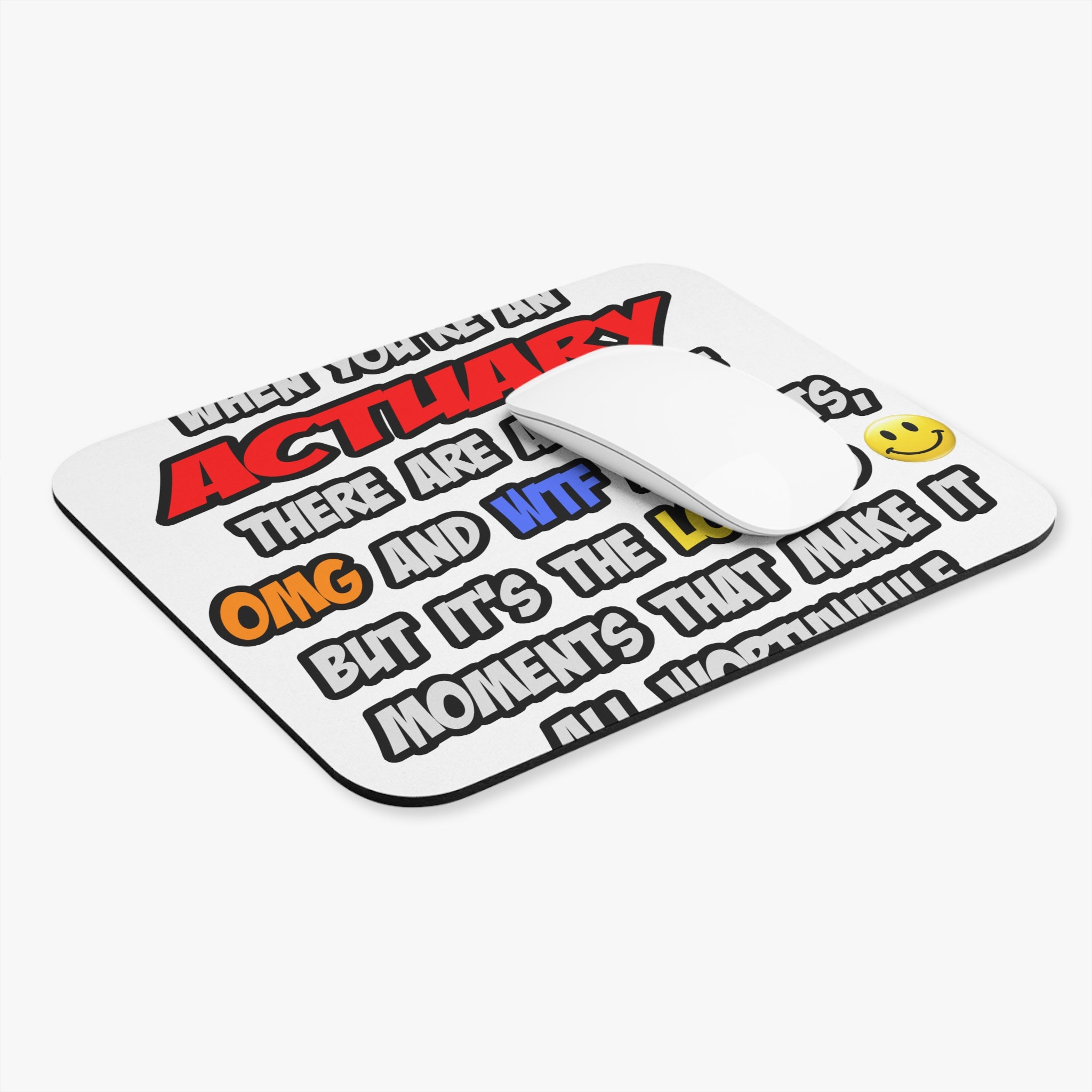 Actuary .. OMG WTF LOL - Mouse Pad (Rectangle)