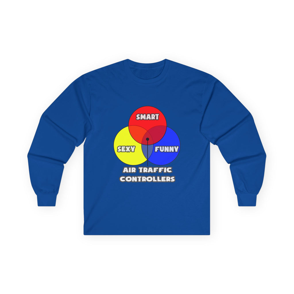 Venn Diagram .. Air Traffic Controllers - Unisex Ultra Cotton Long Sleeve Tee
