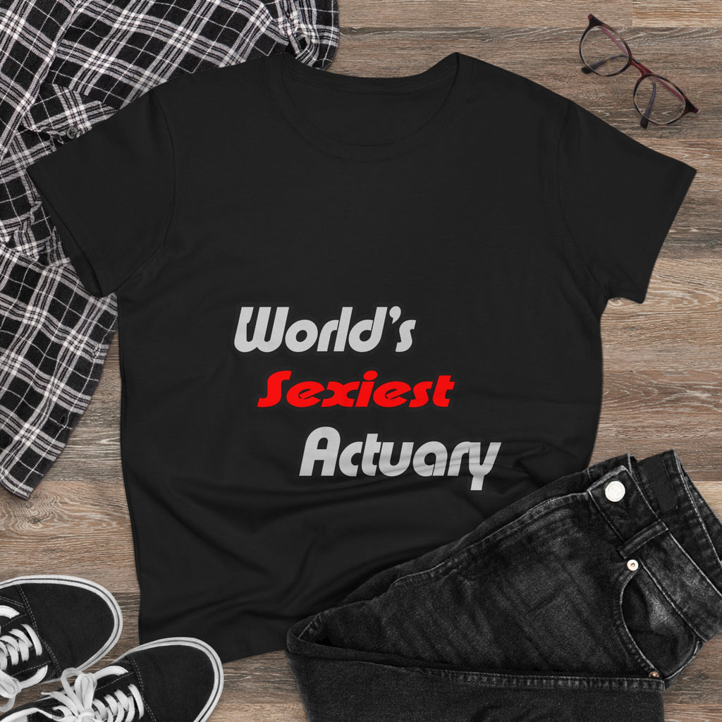 World's Sexiest Actuary - Women's Midweight Cotton Tee