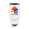 Venn Diagram .. Audiologists - Stainless Steel Travel Mug with Handle, 14oz