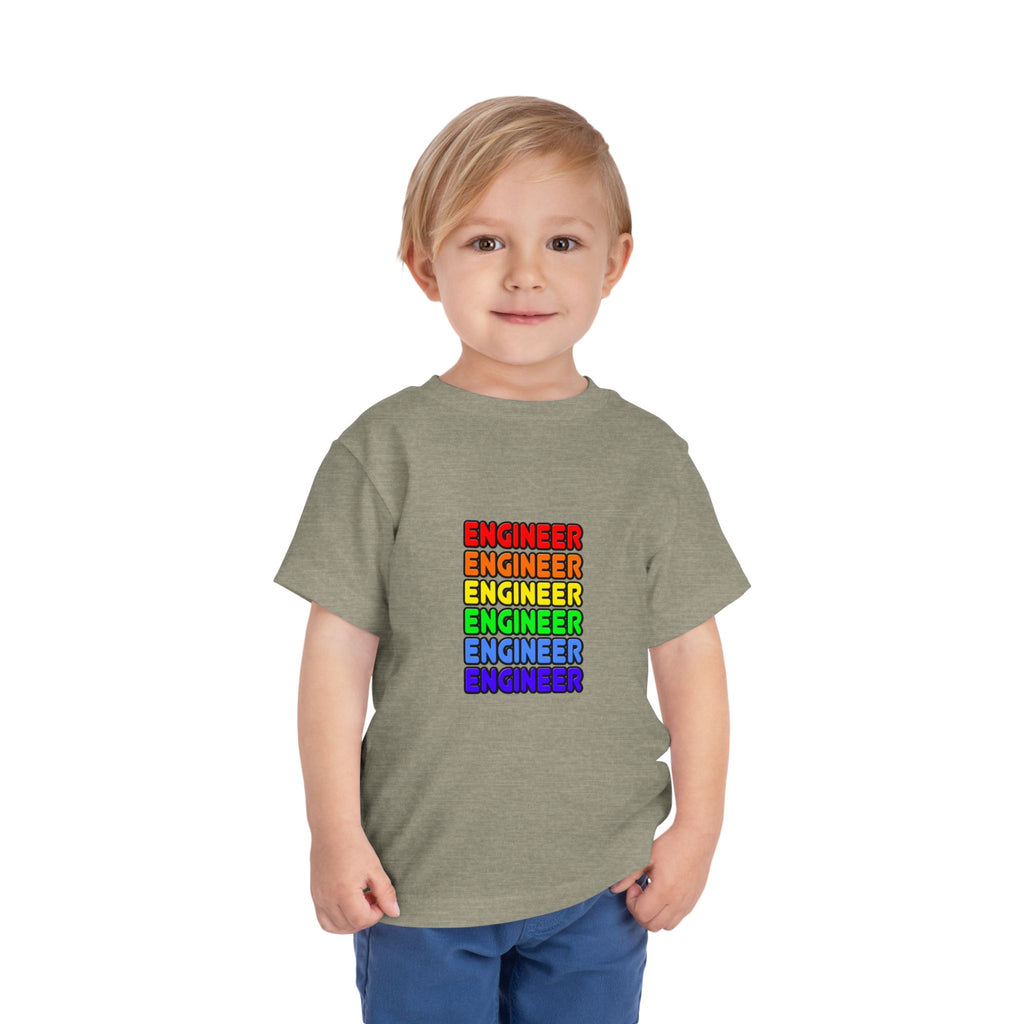 Rainbow Engineer - Toddler Short Sleeve Tee