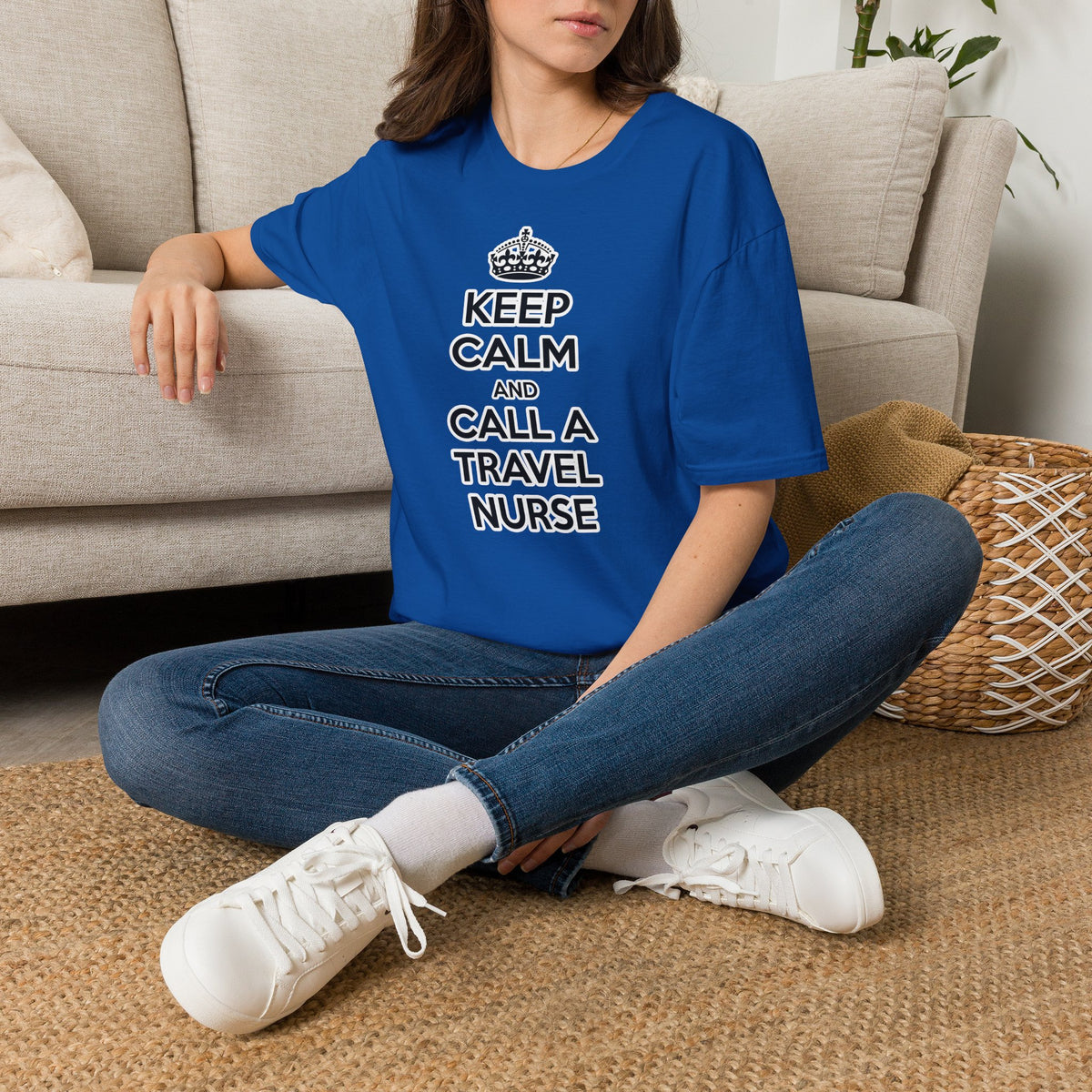 Keep Calm and Call a Travel Nurse - Unisex Softstyle T-Shirt