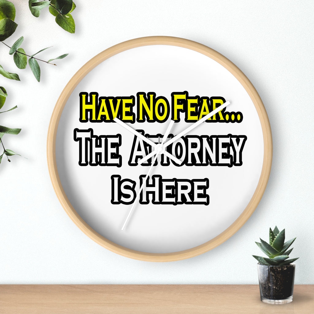 No Fear Attorney - Wall Clock