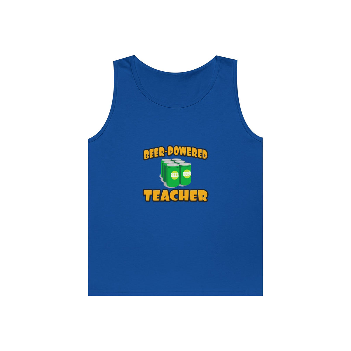 Beer Powered Teacher - Unisex Heavy Cotton Tank Top