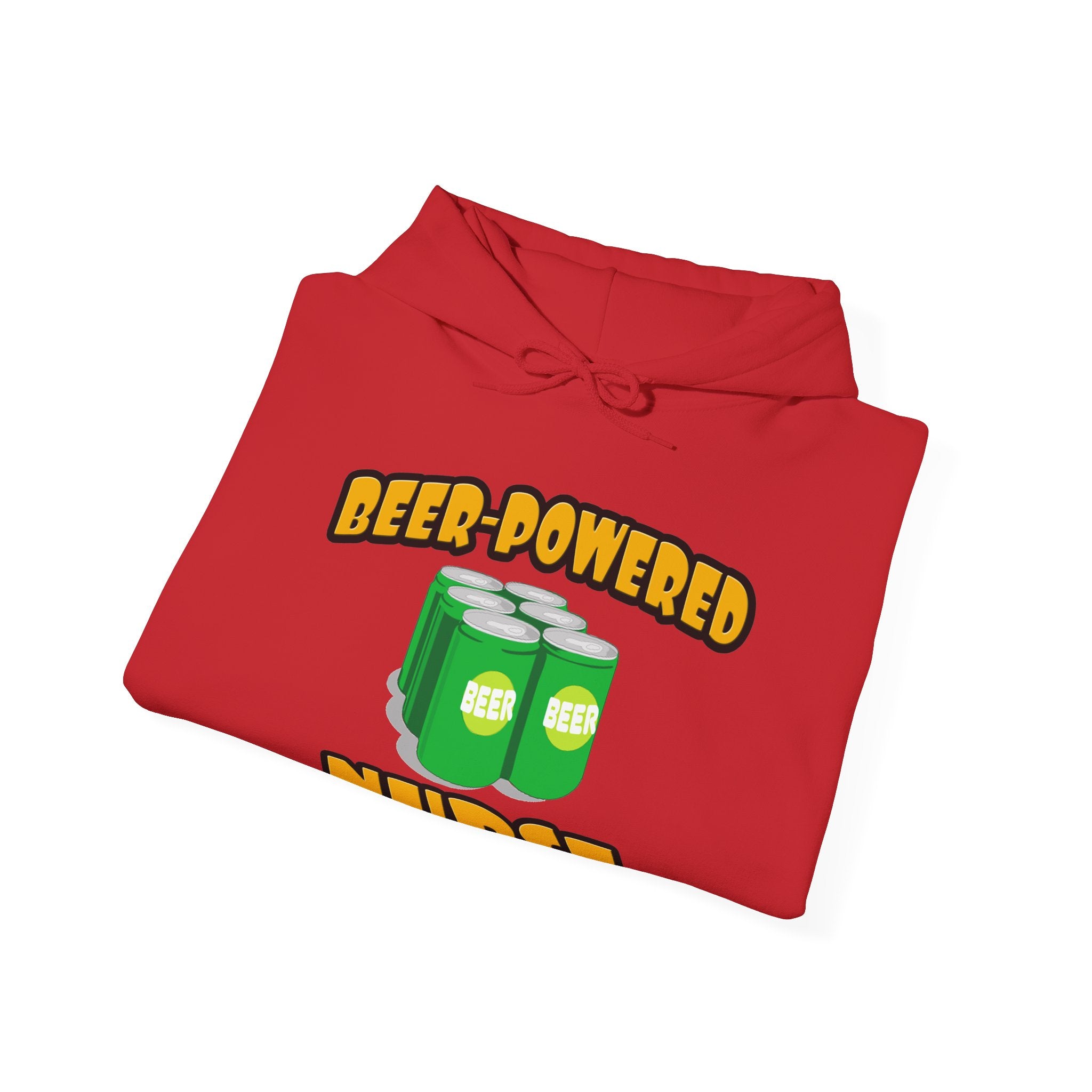 Beer Powered Nurse - Unisex Heavy Blend™ Hooded Sweatshirt