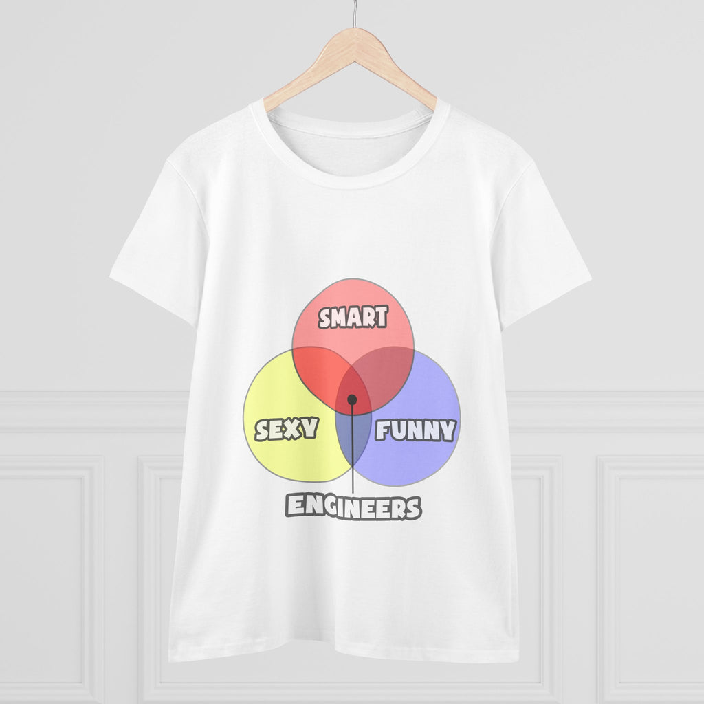 Venn Diagram .. Engineers - Women's Midweight Cotton Tee