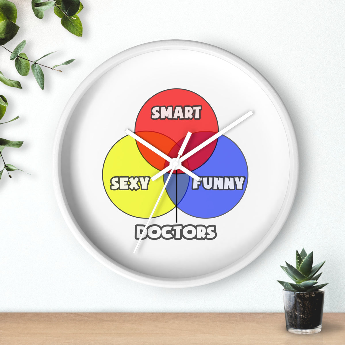 Venn Diagram .. Doctors - Wall Clock