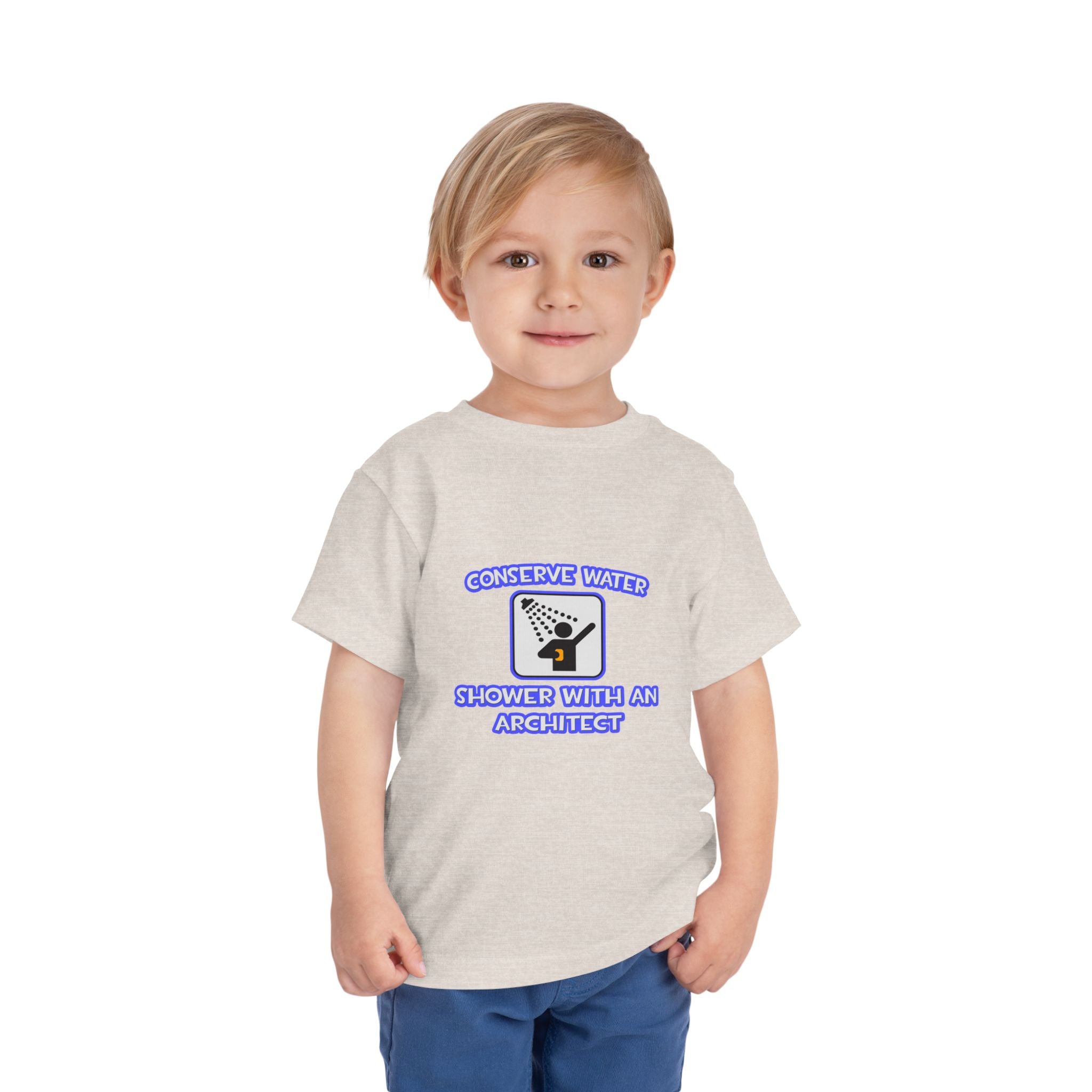 Conserve Water .. Shower With an Architect - Toddler Short Sleeve Tee