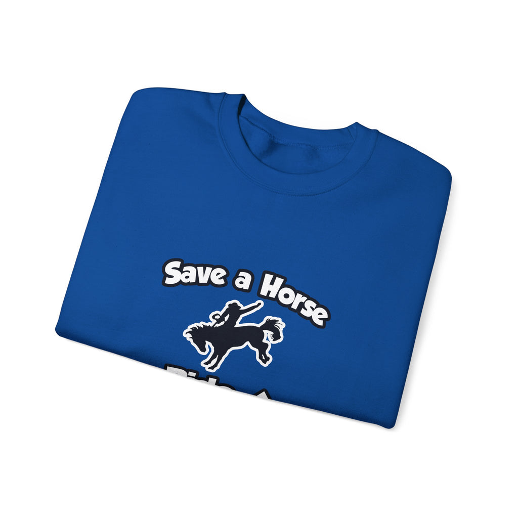 Save a Horse .. Ride a Doctor - Unisex Heavy Blend™ Crewneck Sweatshirt