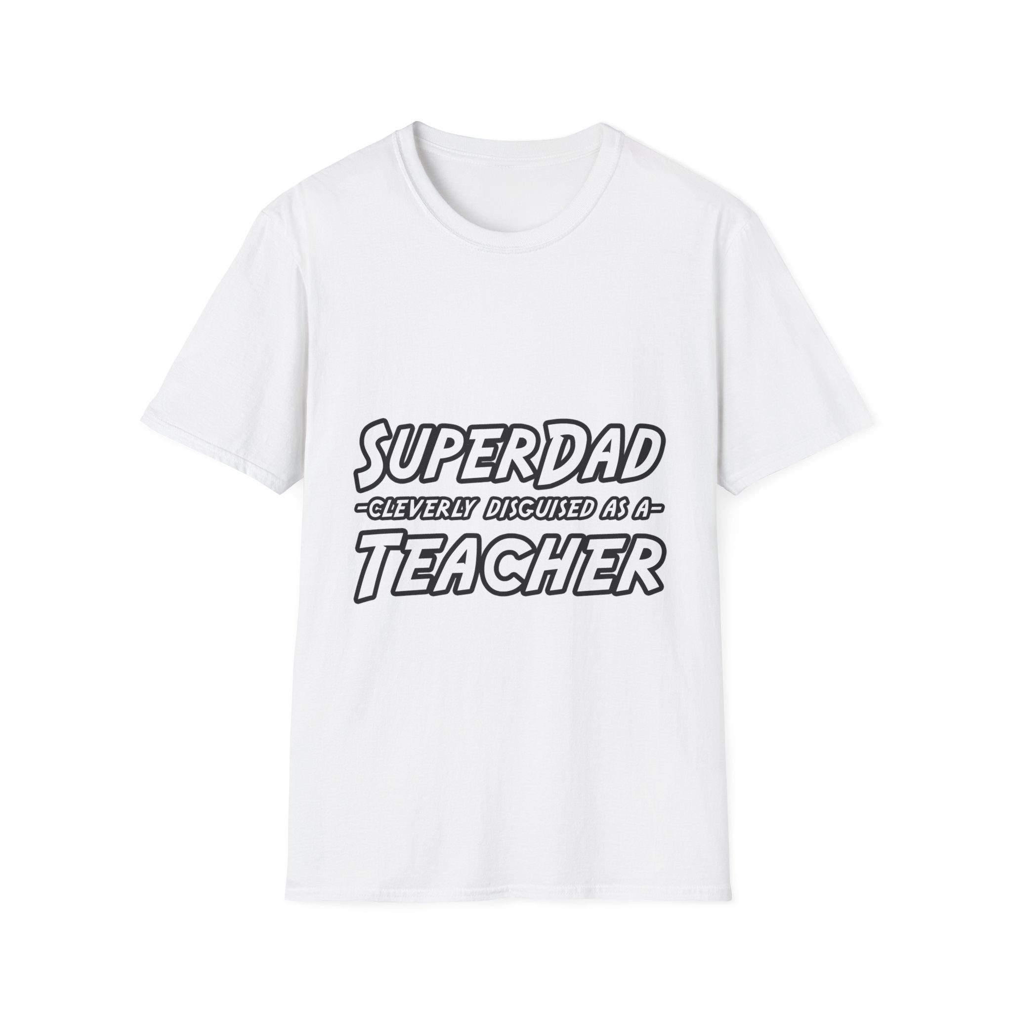 superdad dark teacher - Unisex Softstyle T-Shirt