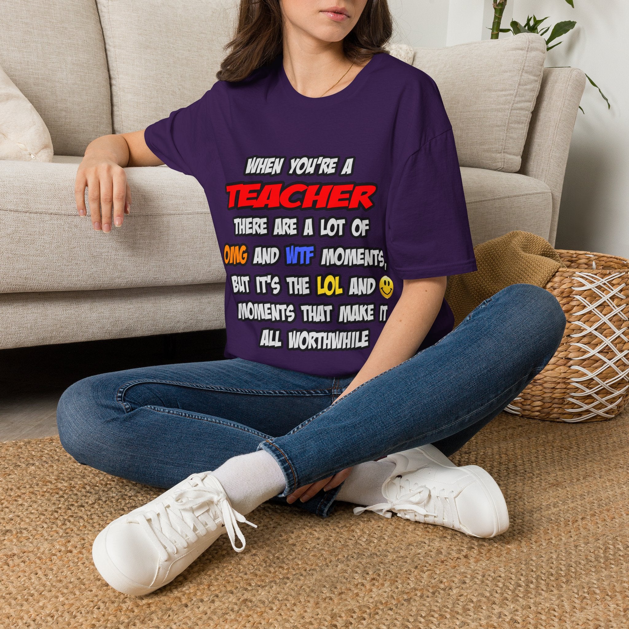 Teacher .. OMG WTF LOL - Unisex Softstyle T-Shirt