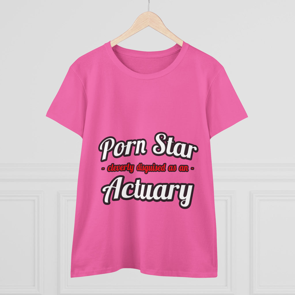 Porn Star ... Actuary - Women's Midweight Cotton Tee