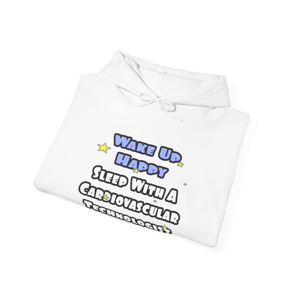 Wake Up Happy .. Sleep With Cardiovascular Tech - Unisex Heavy Blend™ Hooded Sweatshirt