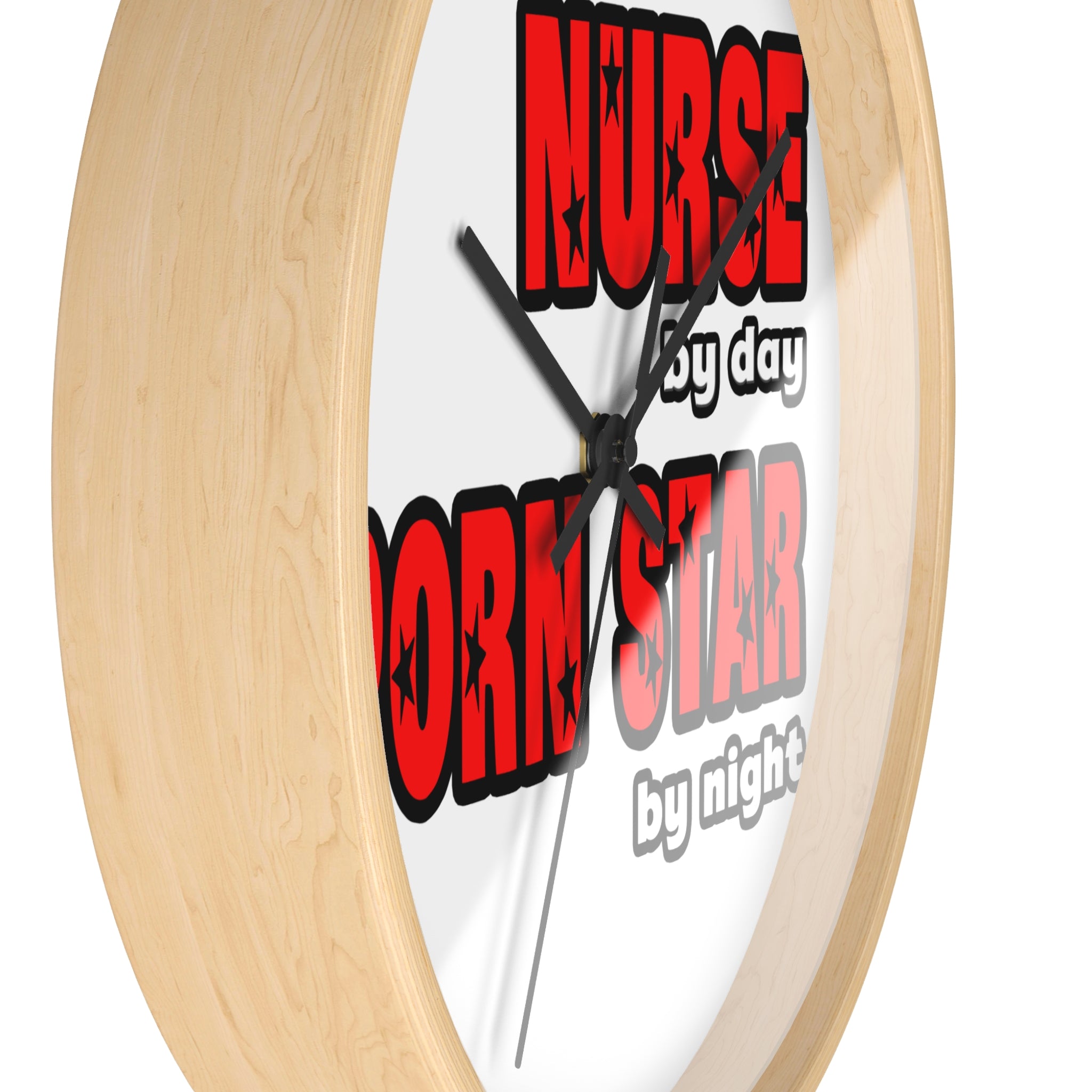 Nurse By Day...Porn Star By Night - Wall Clock
