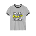 World's Funniest Teacher - Unisex Cotton Ringer T-Shirt
