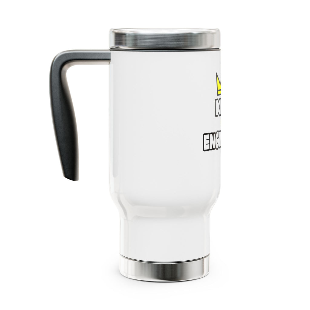 King of Engineering - Stainless Steel Travel Mug with Handle, 14oz