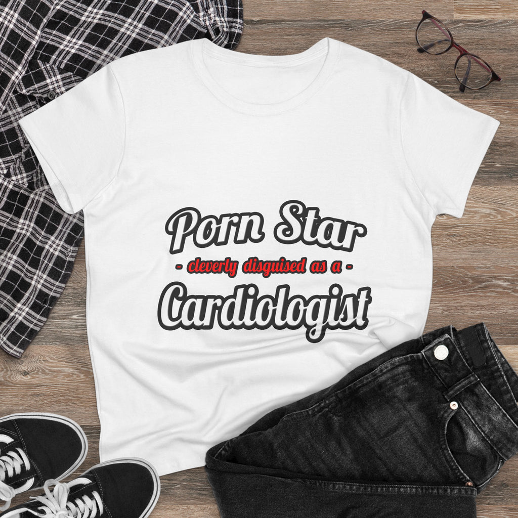 Porn Star...Cardiologist (2) - Women's Midweight Cotton Tee