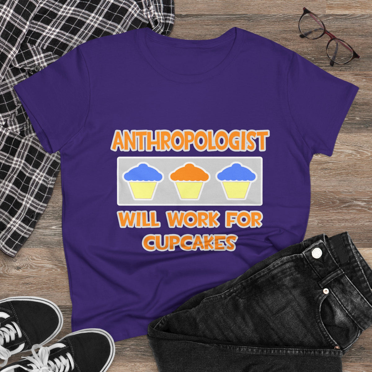 Anthropologist ... Will Work For Cupcakes - Women's Midweight Cotton Tee