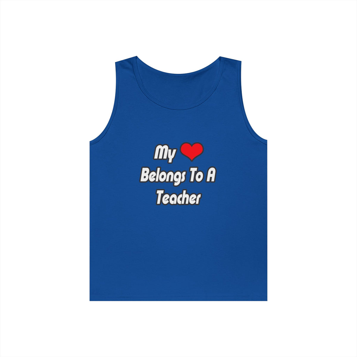 My Heart Belongs To A Teacher - Unisex Heavy Cotton Tank Top